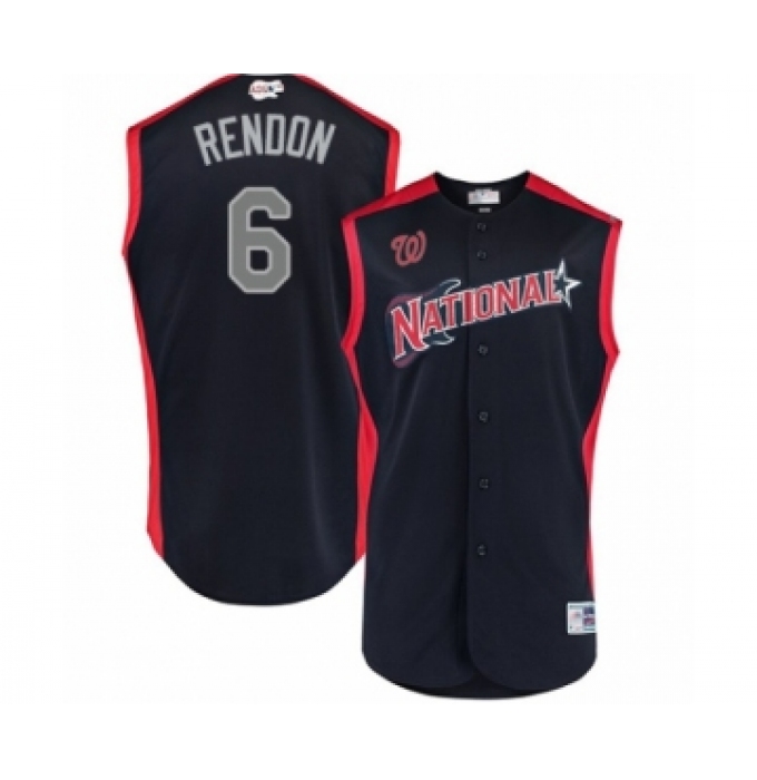 Men's Washington Nationals #6 Anthony Rendon Authentic Navy Blue National League 2019 Baseball All-Star Jersey