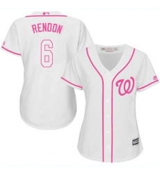 Women's Majestic Washington Nationals #6 Anthony Rendon Replica White Fashion Cool Base MLB Jersey