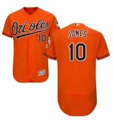 Men's Majestic Baltimore Orioles #10 Adam Jones Orange Alternate Flex Base Authentic Collection MLB Jersey