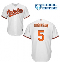 Youth Majestic Baltimore Orioles #5 Brooks Robinson Replica White Home Cool Base MLB Jersey