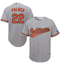 Youth Majestic Baltimore Orioles #22 Jim Palmer Replica Grey Road Cool Base MLB Jersey