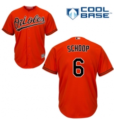 Youth Majestic Baltimore Orioles #6 Jonathan Schoop Replica Orange Alternate Cool Base MLB Jersey