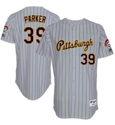 Men's Majestic Pittsburgh Pirates #39 Dave Parker Authentic Grey 1997 Turn Back The Clock MLB Jersey