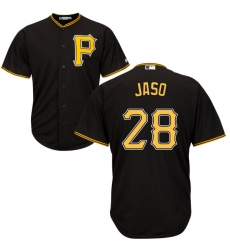 Men's Majestic Pittsburgh Pirates #28 John Jaso Replica Black Alternate Cool Base MLB Jersey