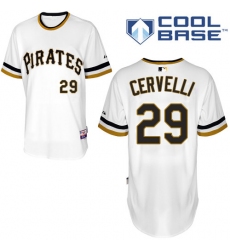 Men's Majestic Pittsburgh Pirates #29 Francisco Cervelli Authentic White Alternate 2 Cool Base MLB Jersey