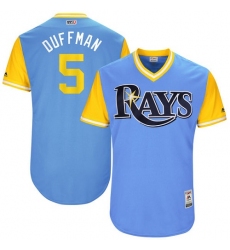 Men's Majestic Tampa Bay Rays #5 Matt Duffy 