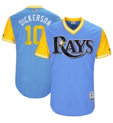 Men's Majestic Tampa Bay Rays #10 Corey Dickerson 