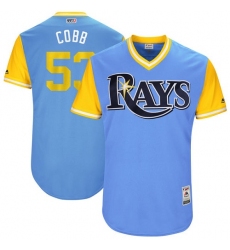 Men's Majestic Tampa Bay Rays #53 Alex Cobb 