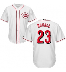 Youth Majestic Cincinnati Reds #23 Adam Duvall Replica White Home Cool Base MLB Jersey