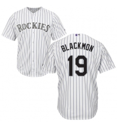 Youth Majestic Colorado Rockies #19 Charlie Blackmon Replica White Home Cool Base MLB Jersey