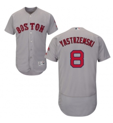 Men's Majestic Boston Red Sox #8 Carl Yastrzemski Grey Road Flex Base Authentic Collection MLB Jersey