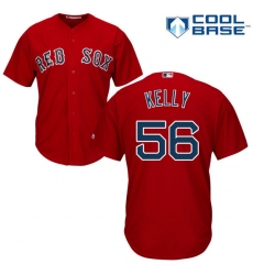 Youth Majestic Boston Red Sox #56 Joe Kelly Replica Red Alternate Home Cool Base MLB Jersey