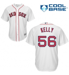 Youth Majestic Boston Red Sox #56 Joe Kelly Replica White Home Cool Base MLB Jersey
