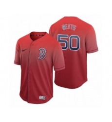 Men's Boston Red Sox #50 Mookie Betts Red Fade Nike Jersey