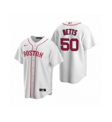Youth Boston Red Sox #50 Mookie Betts Nike White Replica Alternate Jersey