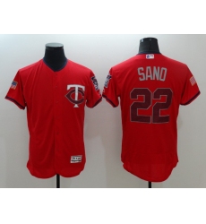 Men's Minnesota Twins #22 Miguel Sano Red Independence Jersey