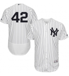 Men's Majestic New York Yankees #42 Mariano Rivera White Home Flex Base Authentic Collection MLB Jersey