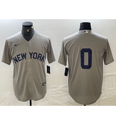 Men's New York Yankees #0 Marcus Stroman Grey Cool Base Stitched Baseball Jersey