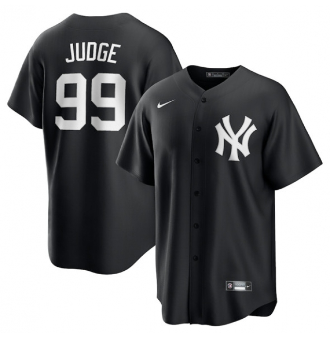 Men's New York Yankees #99 Aaron Judge Black Lights Out Limited Stitched Baseball Jersey