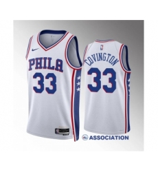 Men's Philadelphia 76ers #33 Robert Covington White Association Edition Stitched Jersey