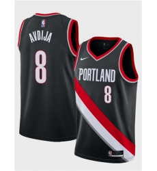 Men's Portland Trail Blazers #8 Deni Avdija Black Icon Edition Stitched Basketball Jersey