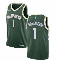 Youth Nike Milwaukee Bucks #1 Oscar Robertson Swingman Green Road NBA Jersey - Icon Edition