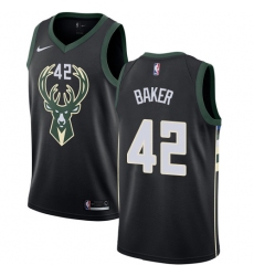 Men's Nike Milwaukee Bucks #42 Vin Baker Swingman Black Alternate NBA Jersey - Statement Edition