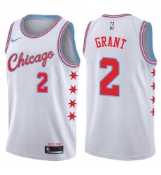 Men's Nike Chicago Bulls #2 Jerian Grant Swingman White NBA Jersey - City Edition