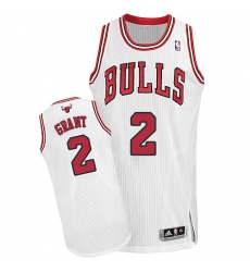 Women's Adidas Chicago Bulls #2 Jerian Grant Authentic White Home NBA Jersey