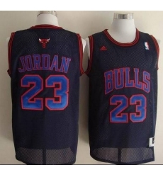 Men's Adidas Chicago Bulls #23 Michael Jordan Swingman Black Blue No. NBA Jersey