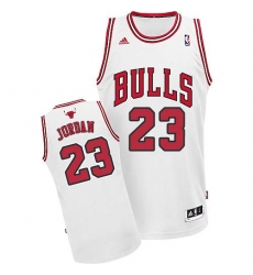 Men's Adidas Chicago Bulls #23 Michael Jordan Swingman White Home NBA Jersey