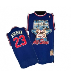 Men's Mitchell and Ness Chicago Bulls #23 Michael Jordan Authentic Blue 1992 All Star Throwback NBA Jersey