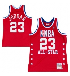 Men's Mitchell and Ness Chicago Bulls #23 Michael Jordan Authentic Red 1992 All Star Throwback NBA Jersey