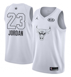 Men's Nike Chicago Bulls #23 Michael Jordan Swingman White 2018 All-Star Game