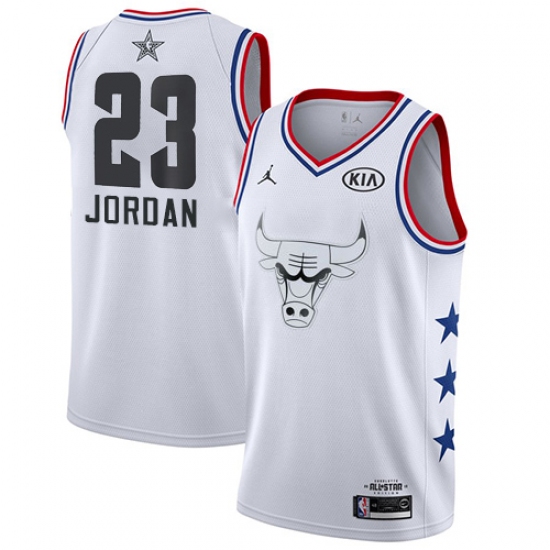 Men's Nike Chicago Bulls #23 Michael Jordan White Basketball Jordan Swingman 2019 All-Star Game Jersey