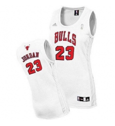 Women's Adidas Chicago Bulls #23 Michael Jordan Swingman White Home NBA Jersey