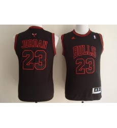 Youth Adidas Chicago Bulls #23 Michael Jordan Authentic Black NBA Jersey