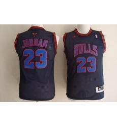 Youth Adidas Chicago Bulls #23 Michael Jordan Swingman Black Blue No. NBA Jersey