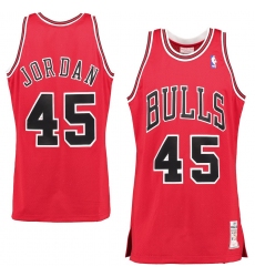 mitchell and ness Chicago Bulls #45 Michael Jordan Red Choose Swingman NBA Jersey