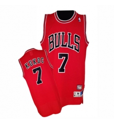 Men's Adidas Chicago Bulls #7 Tony Kukoc Authentic Red Throwback NBA Jersey