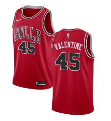 Men's Nike Chicago Bulls #45 Denzel Valentine Swingman Red Road NBA Jersey - Icon Edition