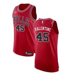 Women's Nike Chicago Bulls #45 Denzel Valentine Authentic Red Road NBA Jersey - Icon Edition