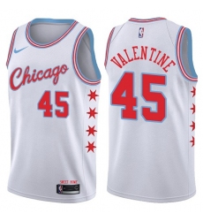 Women's Nike Chicago Bulls #45 Denzel Valentine Swingman White NBA Jersey - City Edition