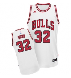 Women's Adidas Chicago Bulls #32 Kris Dunn Swingman White Home NBA Jersey