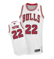 Men's Adidas Chicago Bulls #22 Cameron Payne Authentic White Home NBA Jersey