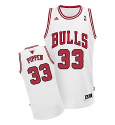 Women's Adidas Chicago Bulls #33 Scottie Pippen Swingman White Home NBA Jersey