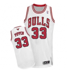 Youth Adidas Chicago Bulls #33 Scottie Pippen Authentic White Home NBA Jersey