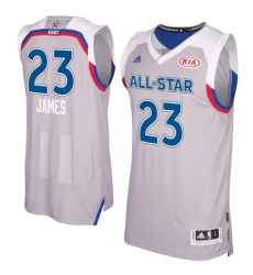 Men's Adidas Cleveland Cavaliers #23 LeBron James Authentic Gray 2017 All Star NBA Jersey