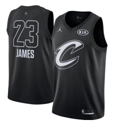 Men's Nike Jordan Cleveland Cavaliers #23 LeBron James Swingman Black 2018 All-Star Game NBA Jersey