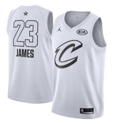 Men's Nike Jordan Cleveland Cavaliers #23 LeBron James Swingman White 2018 All-Star Game NBA Jersey